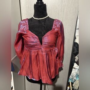 Elegant Red Women's Top